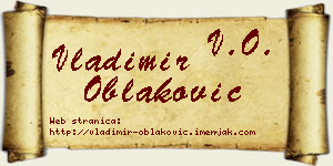 Vladimir Oblaković vizit kartica